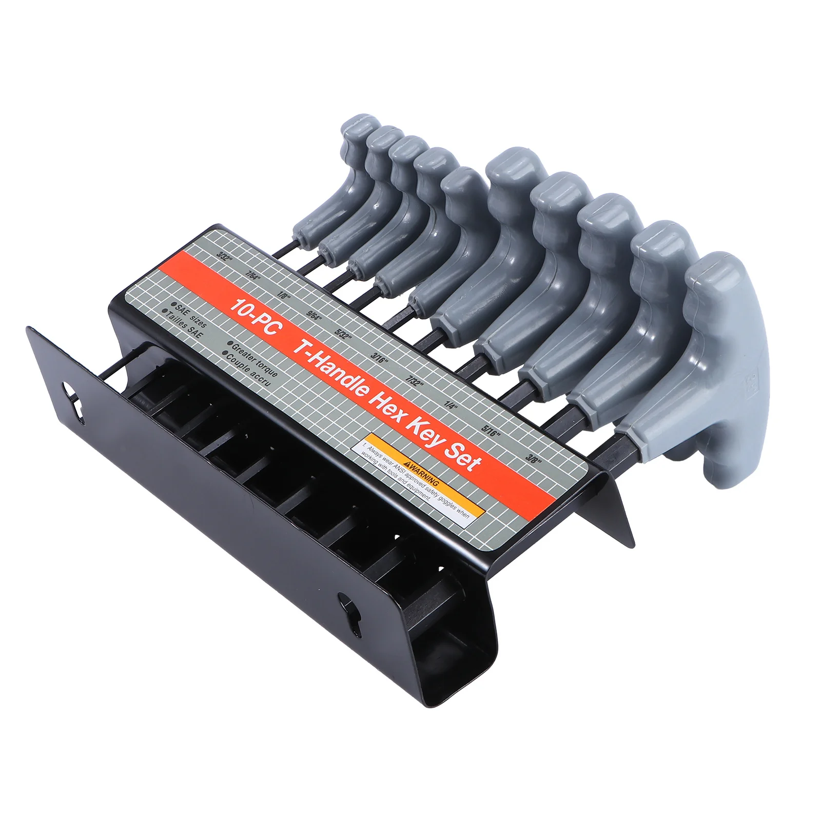 

1Set Inner Hex Key Set T-Handle Design Polished Wear-Resistant T-Type Spanners Holder Included Repairing Hand Tools