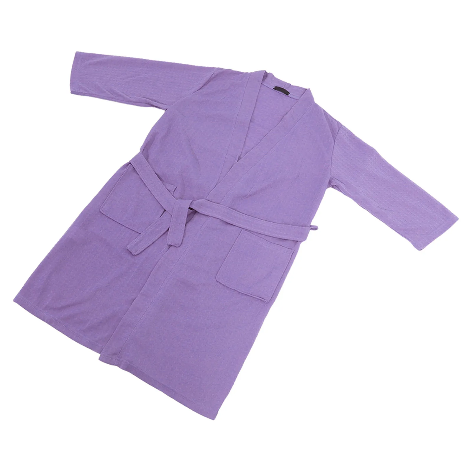 Waffle Bathrobe Long Spa Robe Strong Water Absorption Home Salon Use Comfortable Lightweight Dressing Gown Unisex Shower Robes