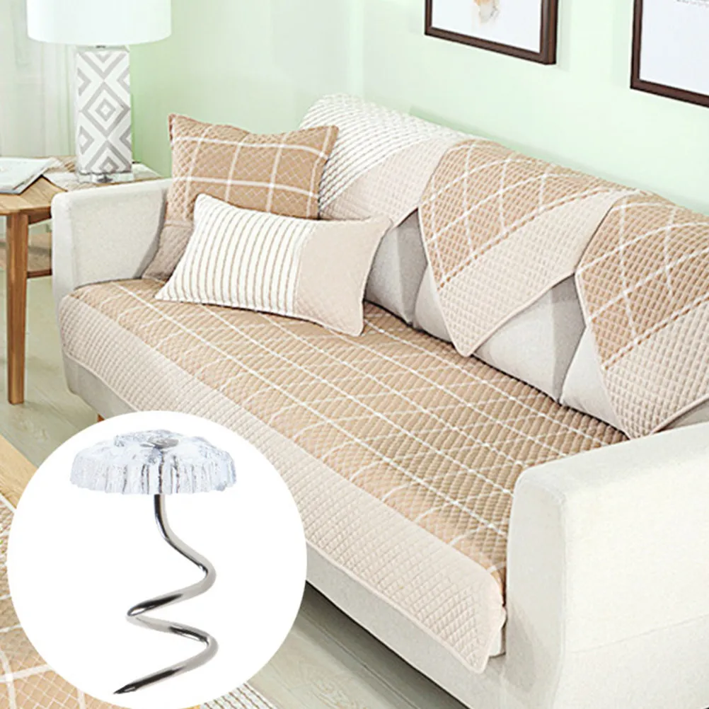 20Pcs Fixed Nails Transparent Bed Sheet Clip Sofa Cushion Holder Quilt Blanket Pins Fabric Secure Non-Marking Anti-Slip