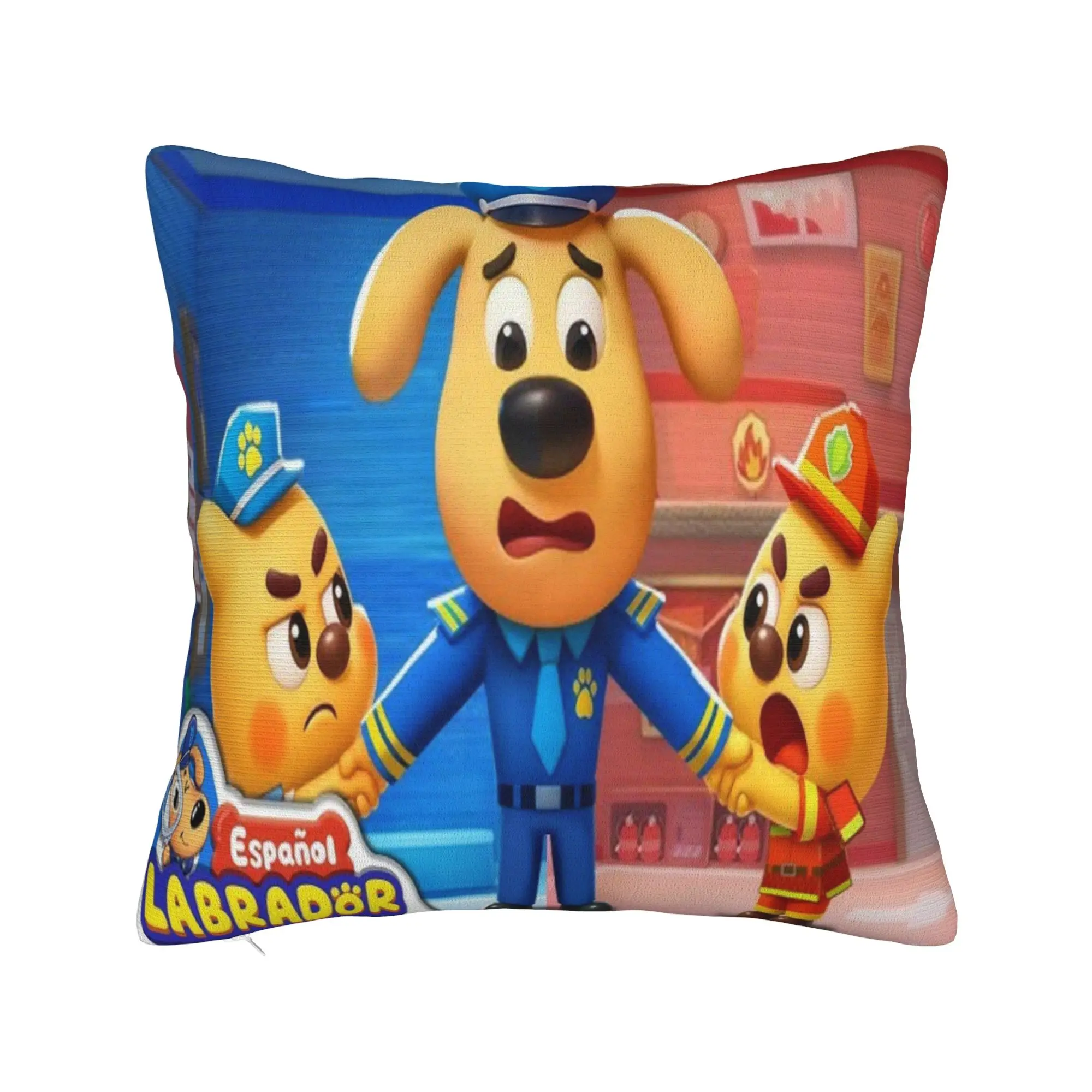 New Style Car Safety Sheriff Labrador  Decor Pillowcase Merch  Pillow Cover Square Multi Size
