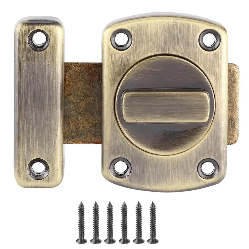 

Sliding Door Latch Zinc Alloy Lock Bolt for Cabinets Closets Cupboards Secure Accessory