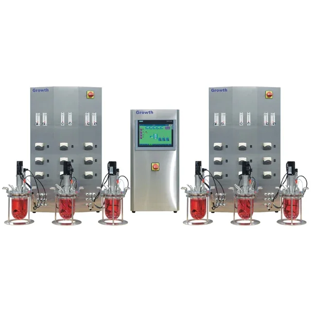 Lab scale cell culture glass bioreactor with centrifugal lifter and PLC for Lab Usage OEM Support