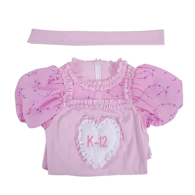 Women's K-12 Crybaby Angelita Cosplay K12 Uniform Pink Purple Dress Sweet Girls Melanie Martinez Outfits Halloween Costume