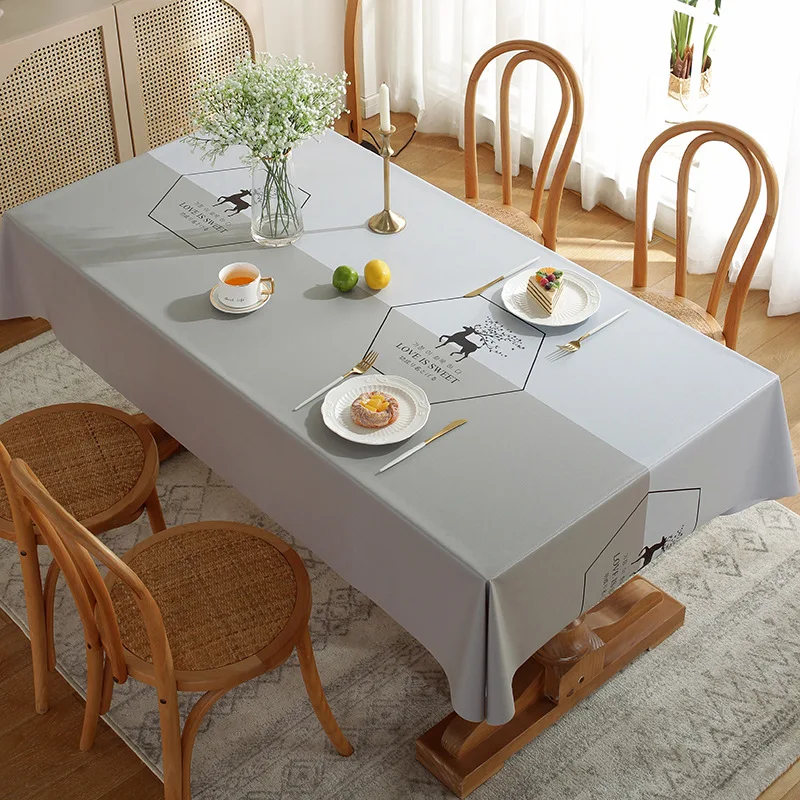 Simple Color Matching Style Decoration Party Household Dining Table Tablecloth Rectangular Kitchen Mantel Mesa