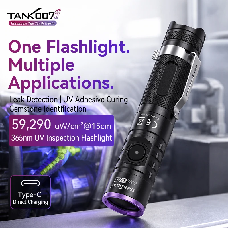 UV365 Blacklight for Resin Curing and Inspection of Banknotes and Jade