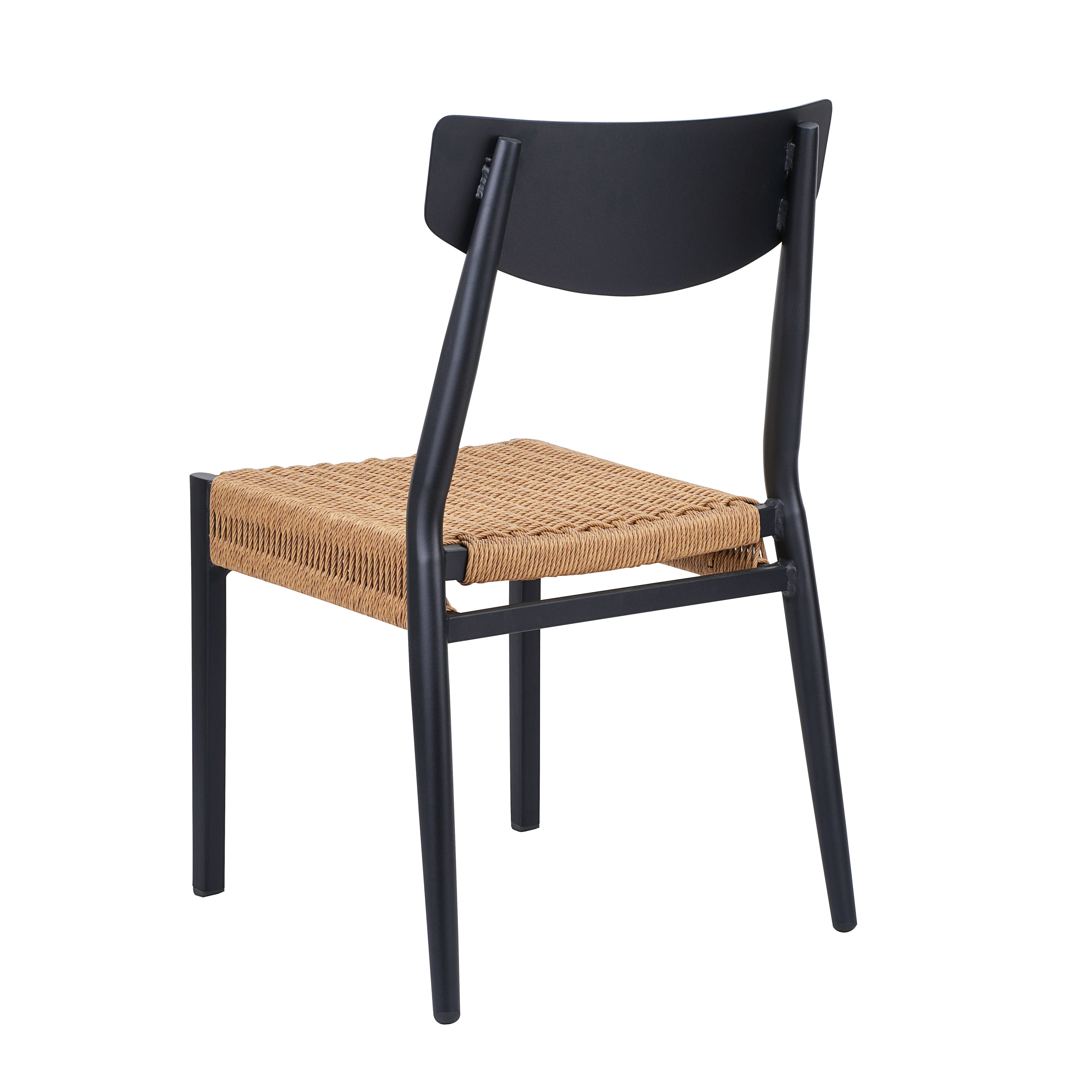 الطراز الحديث في الهواء الطلق الطعام كرسي مجموعة الروطان الألومنيوم طاولة شاي مزرعة الترفيه الأثاث لحديقة شرفة فناء كرسي S #4