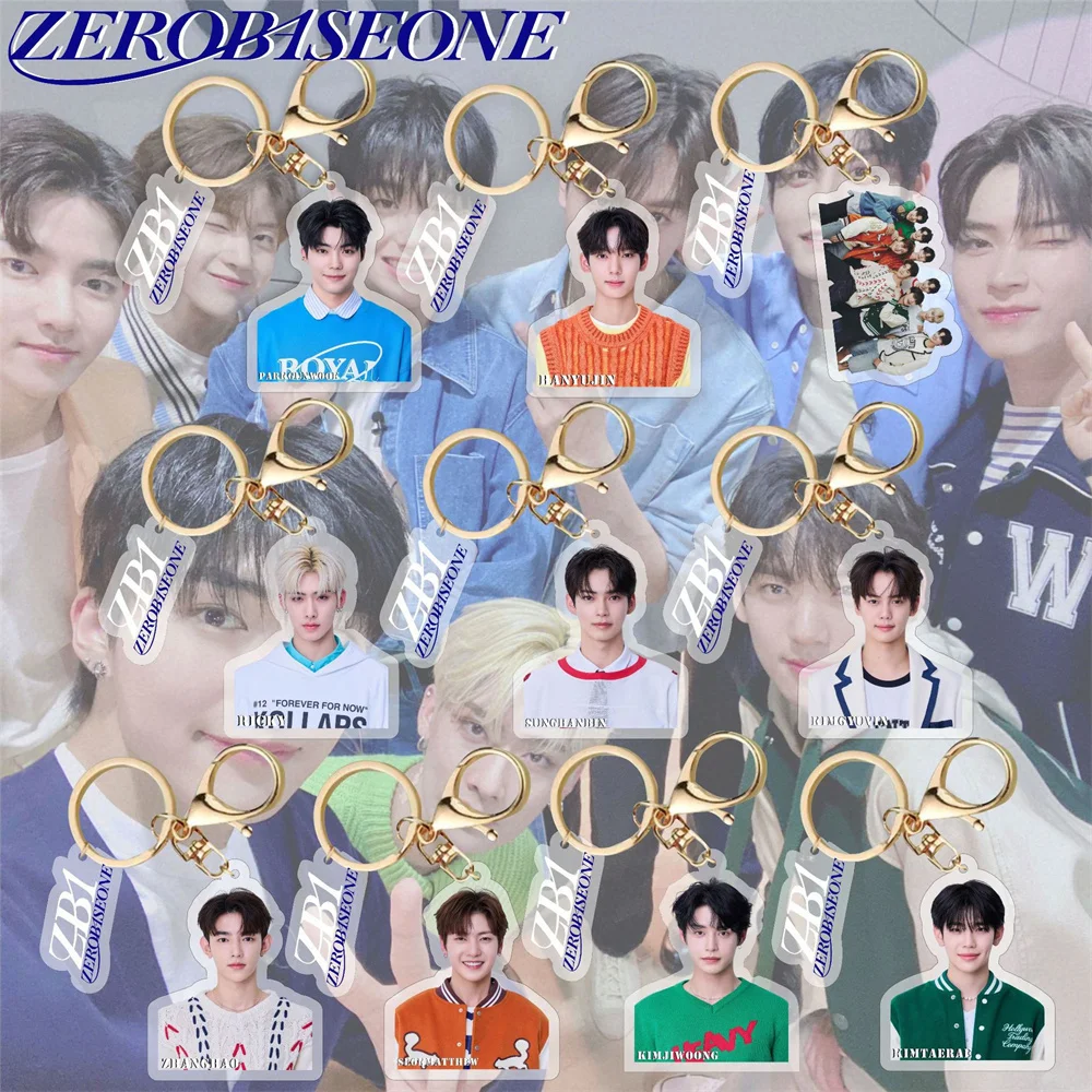 Kpop ZEROBASEONE ZB1 Albums Acrylic Keychain PARKGUNWOOK HANYUJIN KIMTAERAE ZHANGHAO KIMJIWOONG Keyring Bag Pendant Accessories