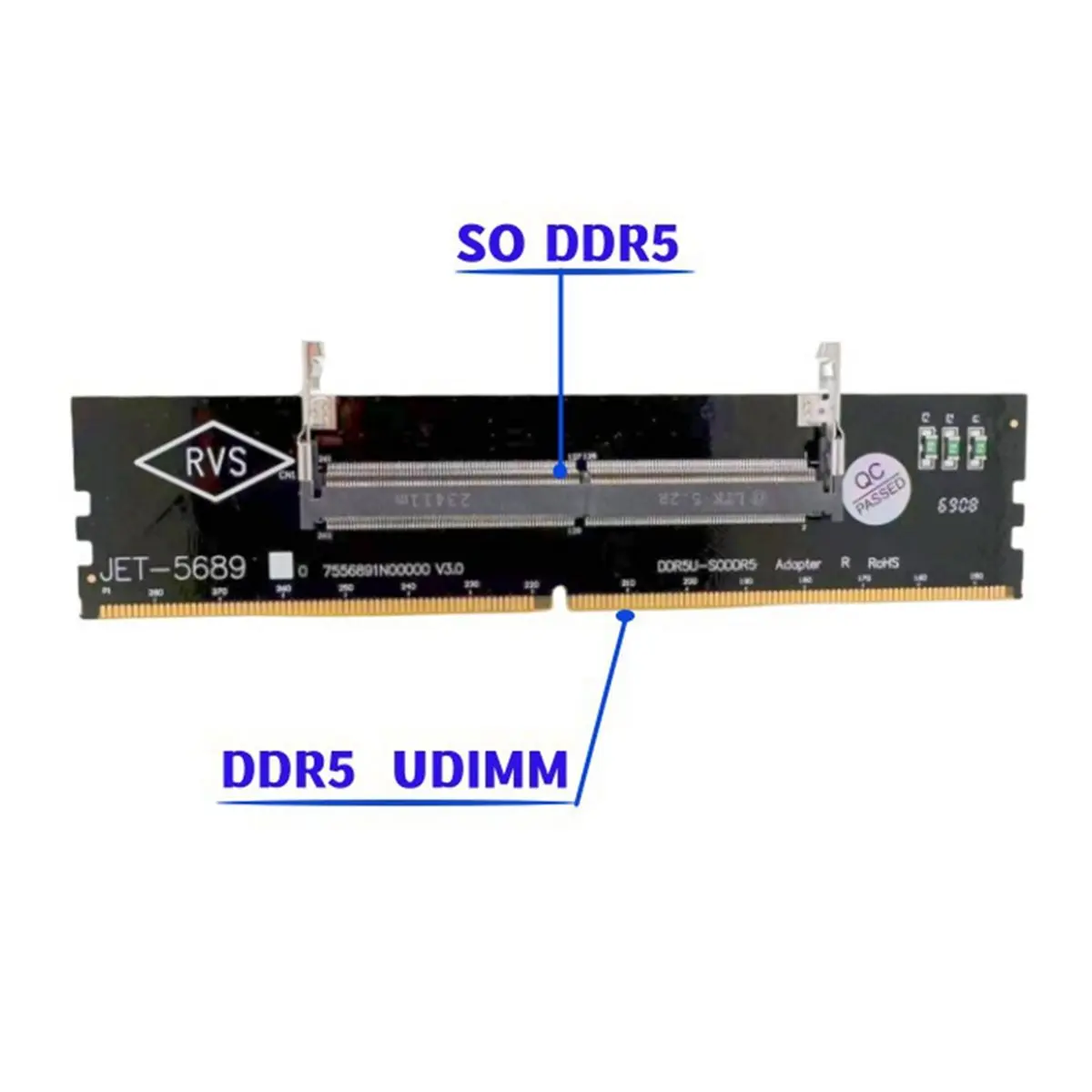 NEW FACTORY~5PCS DDR5 Adapter Card Laptop to Desktop Memory Adapter Card 1.1V U-DIMM Adapter Card with Overcurrent Protection