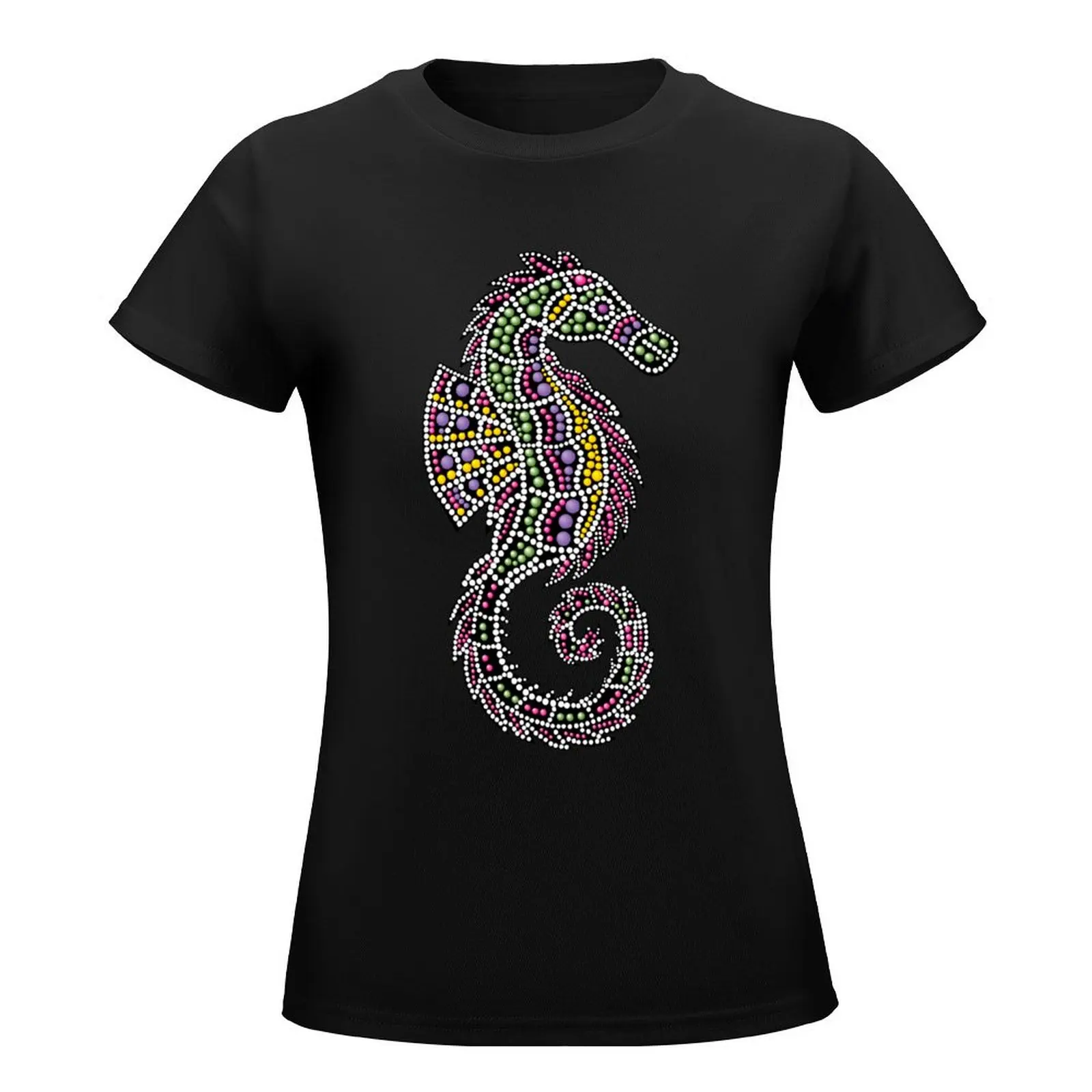 Seahorse T-Shirt animal print shirt for girls Blouse summer blouses woman 2024