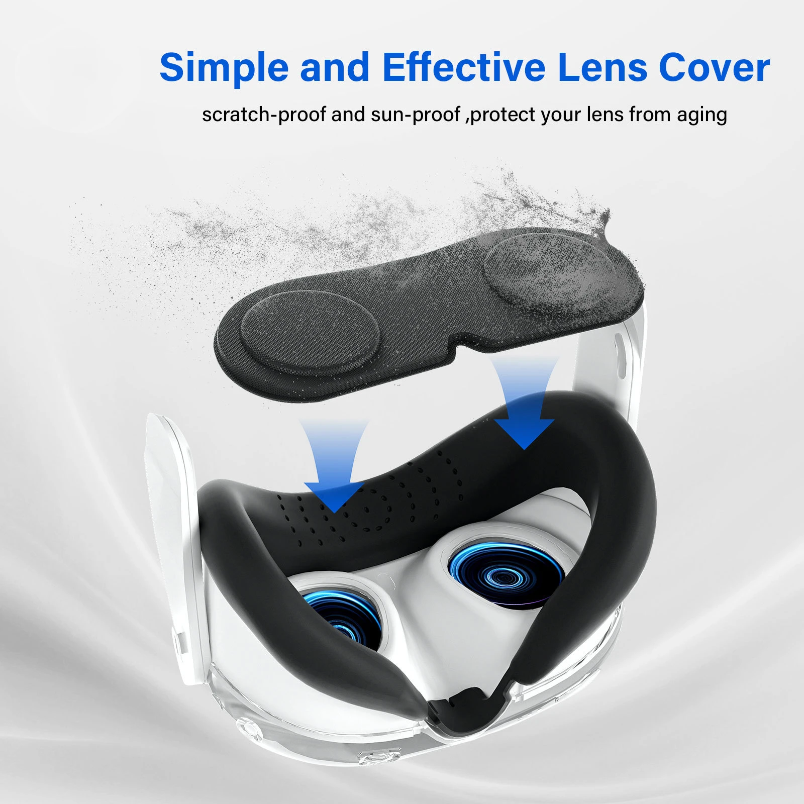 

For Quest3 VR Helmet Eight-In-One Kit Mask Handle Cover Lens Cover Protective Bag Easy Installation Practical And Durable