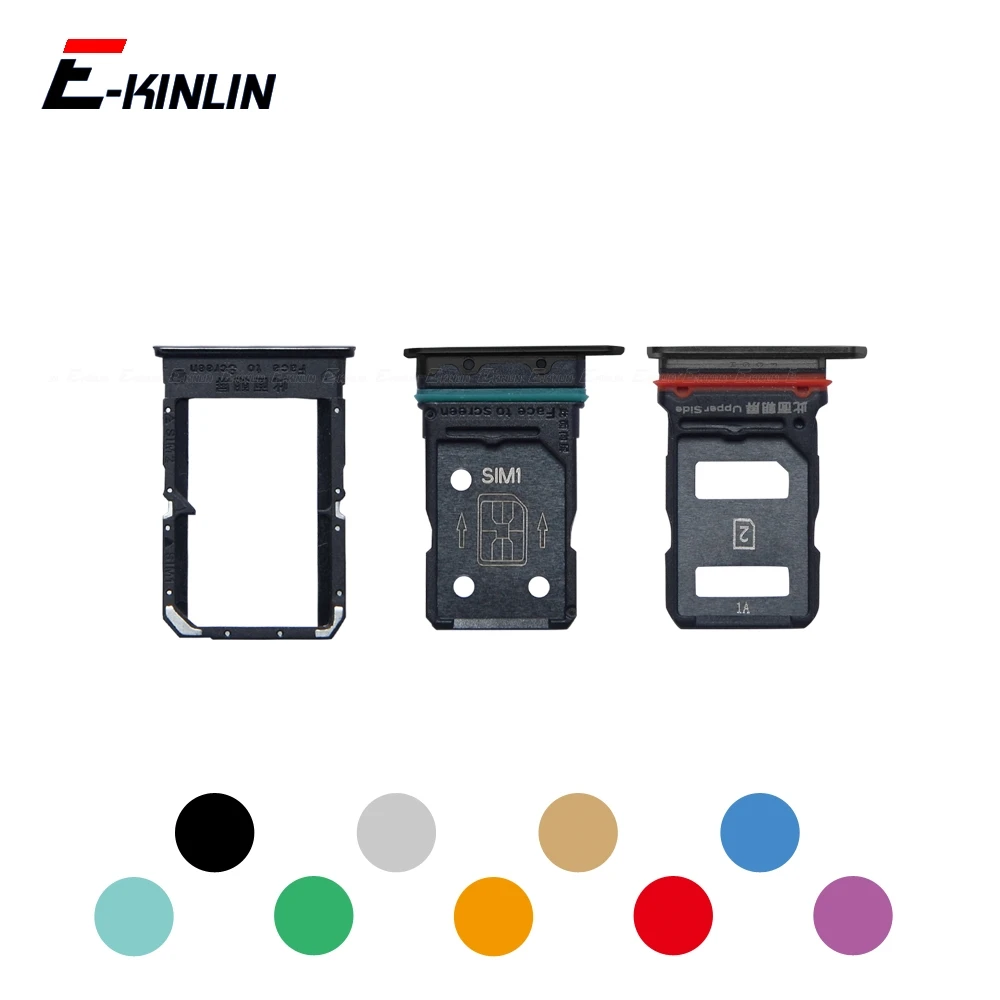 Sim Card Tray Socket Slot Reader Adapter For OPPO Find X X2 Lite Neo Pro Micro SD Card Holder Connector Container Parts