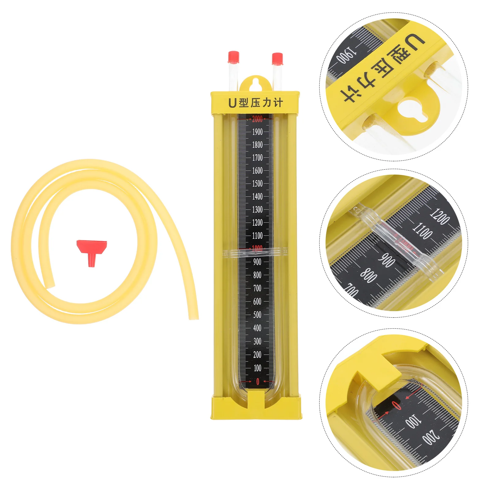 

1 Set U-Shaped Manometer For Water Column Gas Pressure High Accuracy Vacuum Tester Gauge Durable Industrial Pressure Measurement
