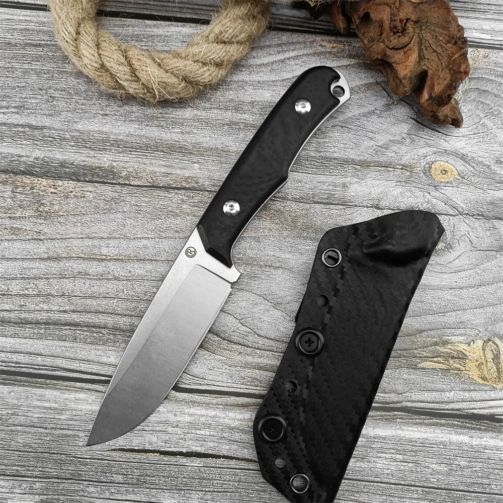 Tactical D2 Steel Blade G10 Handles Fixed Blade Hunting Knife Outdoor Camping EDC Tools with Kydex Sheath Straight Knifes