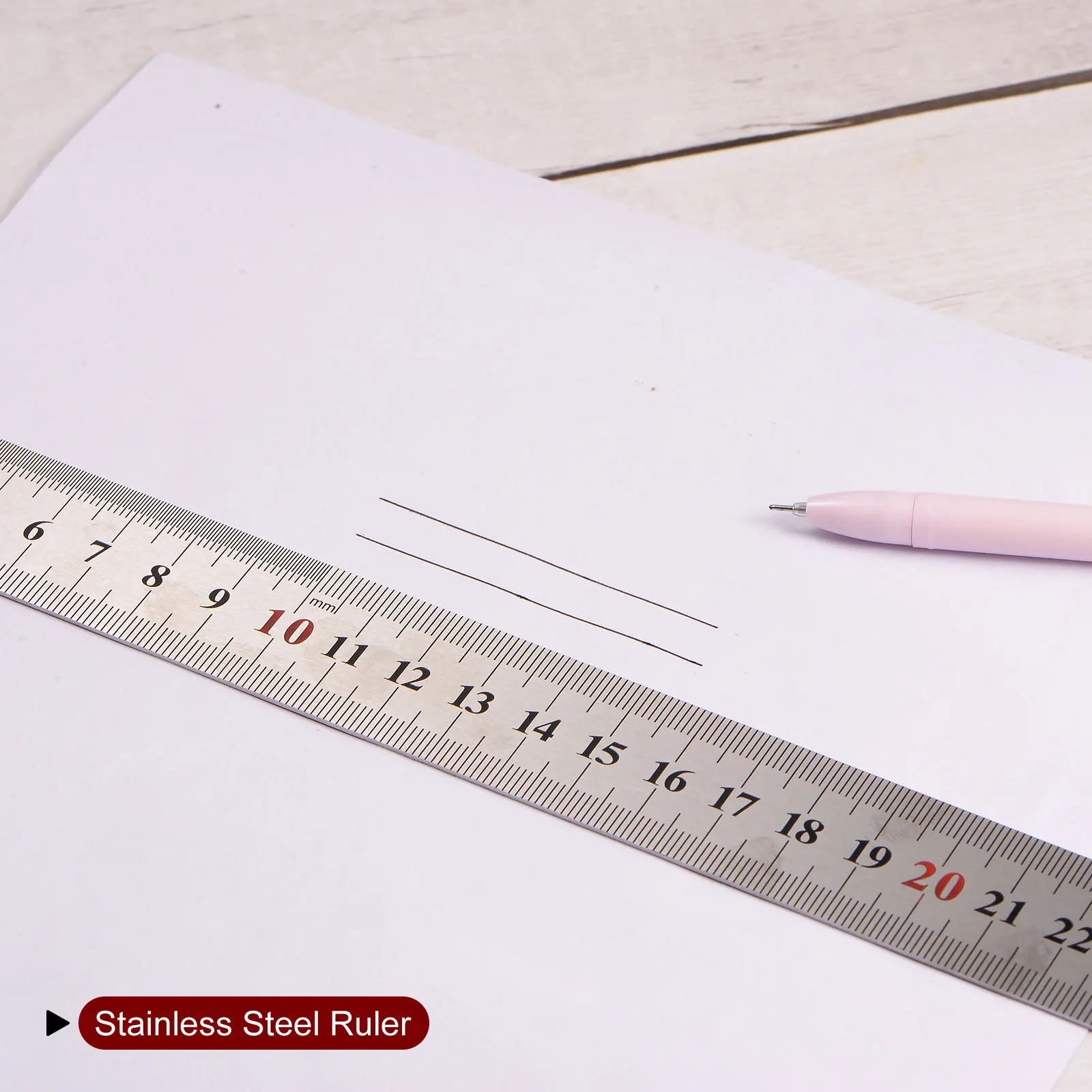 Stainless Steel Ruler 150cm/60" Length x 1/20" Thick x 1-1/2" Wide Inch and Metric Straight Edge Measuring Tools for Woodworking