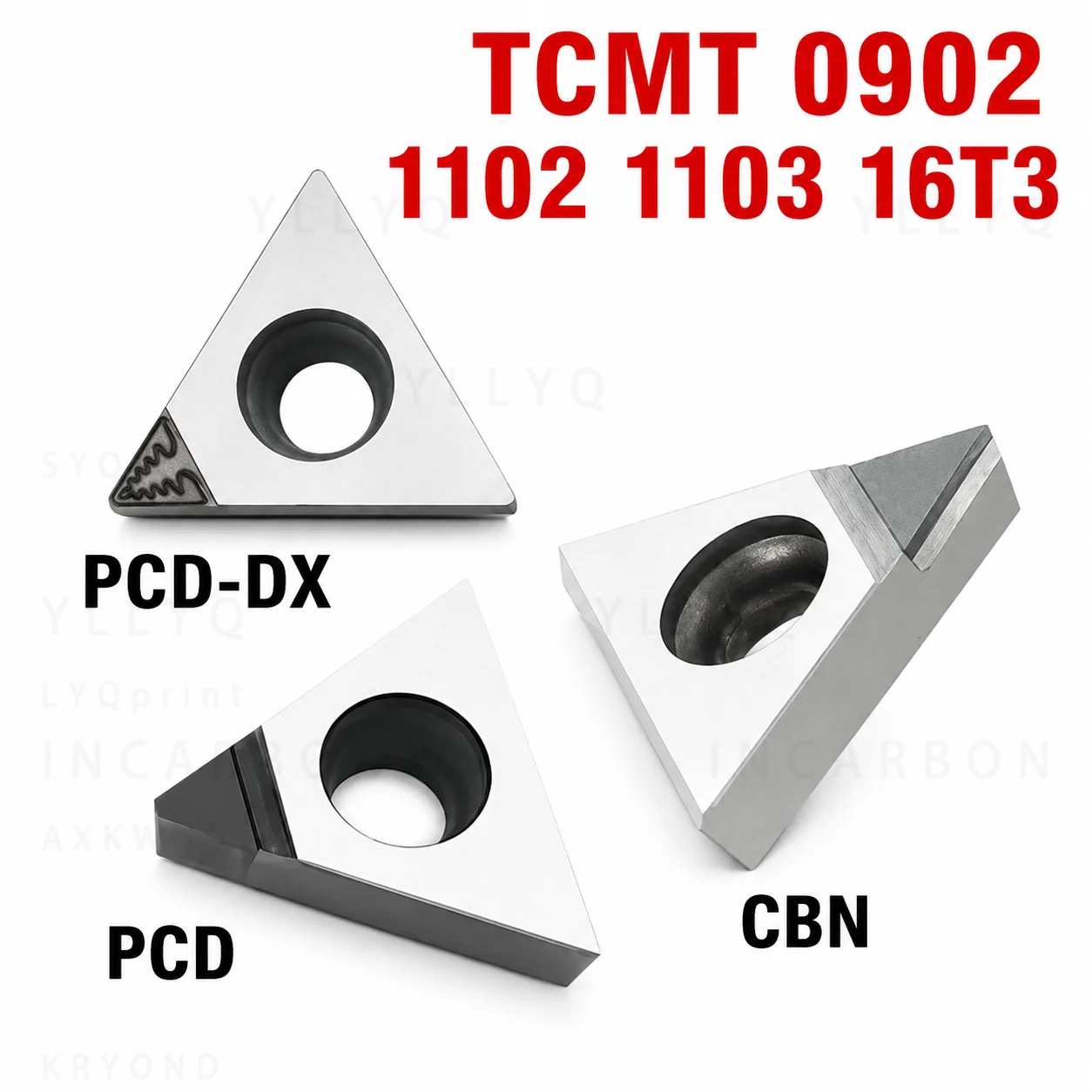 PCD CBN TCMT06 TCMT08 TCMT09 TCMT11 TCMT16 TNGT16 Turning Inserts for Aluminum Copper Steel Cast Iron CNC Lathe Tool