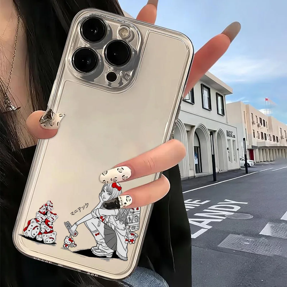 Anime Tomies Kawakamis Hellokitty Phone Case For OPPO Realme C53 C35 C30 C11 12 10 9 8 7 6 5 3 Pro Plus 4G 5G Transparent Cover