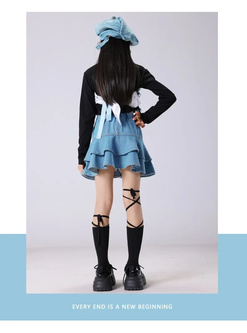 Children's Sweet Cool Cowboy Butterfly Vest Jazz Dance Street Dance Show Stand Drum Trendy Clothing Boys and Girls Performance C