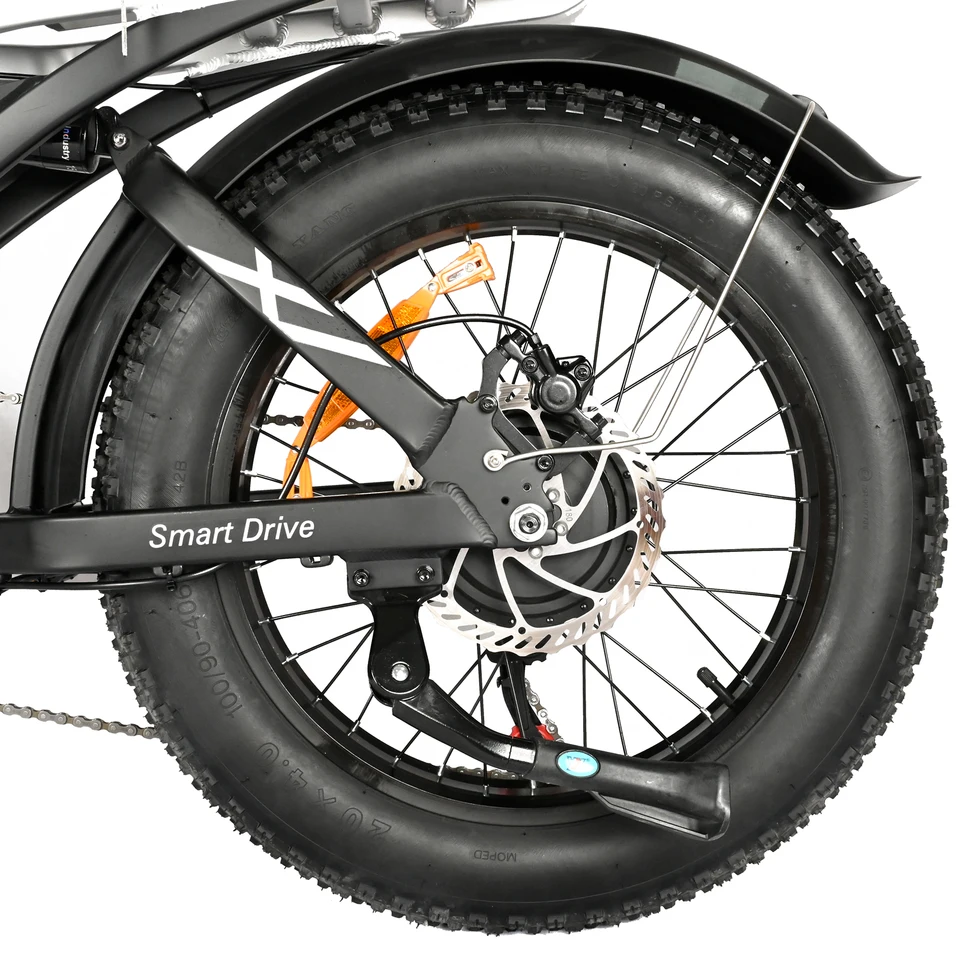 Electric Bike BAOLUJIE DP-2033 for Adults 2000W Dual Motor 31MPH Max Speed 48V 15AH+15AH Dual Battery 20"x4.0" Fat Tire E-Bike with  7-Speed Dual Disc Brakes Front Suspension LCD Display USB Charging for Off-Road Commuting Snow Sand Mountain image 9