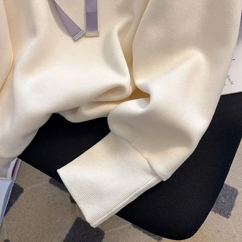 

Spring Autumn New Letter Printing Women's Hoodie Korean Sweatshirt Hoodies Loose Coat Kpop Women Clothing Y2k Casual Wear