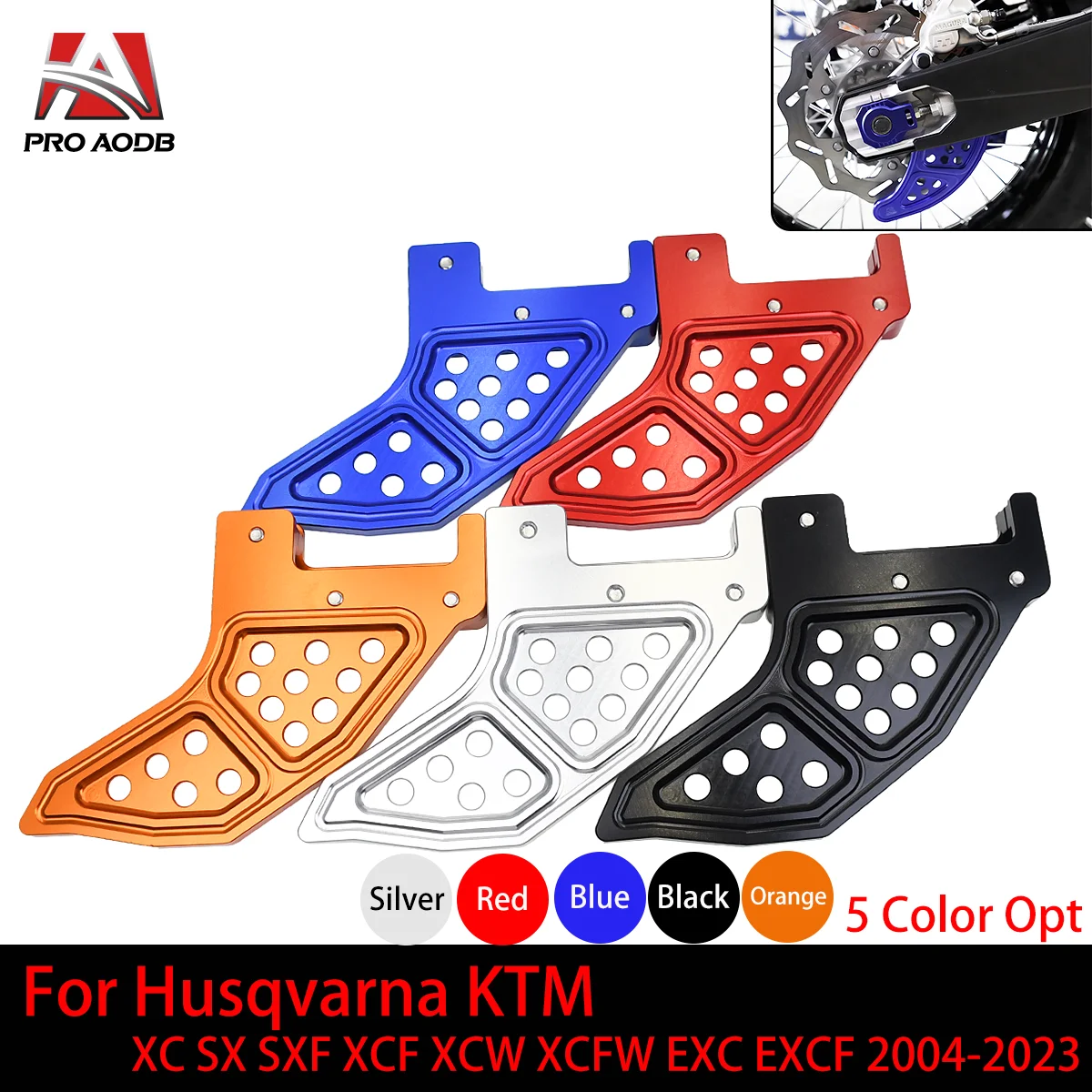 

Rear Brake Disc Guard Protector For KTM 125-530 SX SXF XC XCF XCW XCFW EXC EXCF TPI Six Days 2004-2023 Motocross Motorcycles