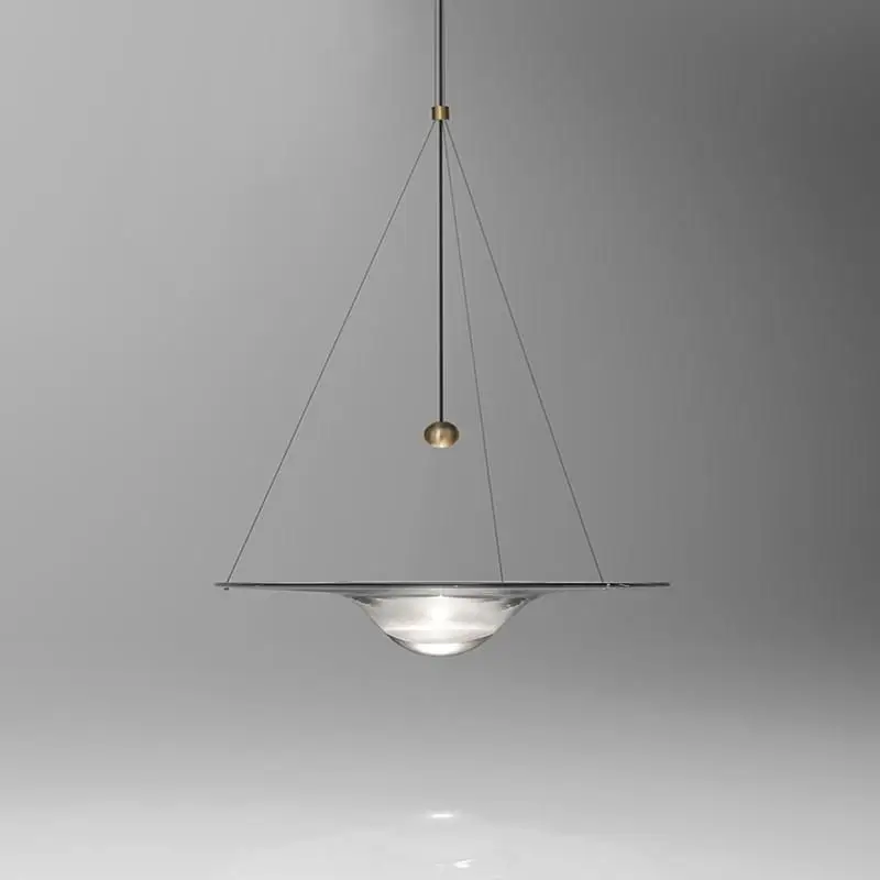 

Nordic simple glass water drop bedroom bedside chandelier creative personality model room restaurant