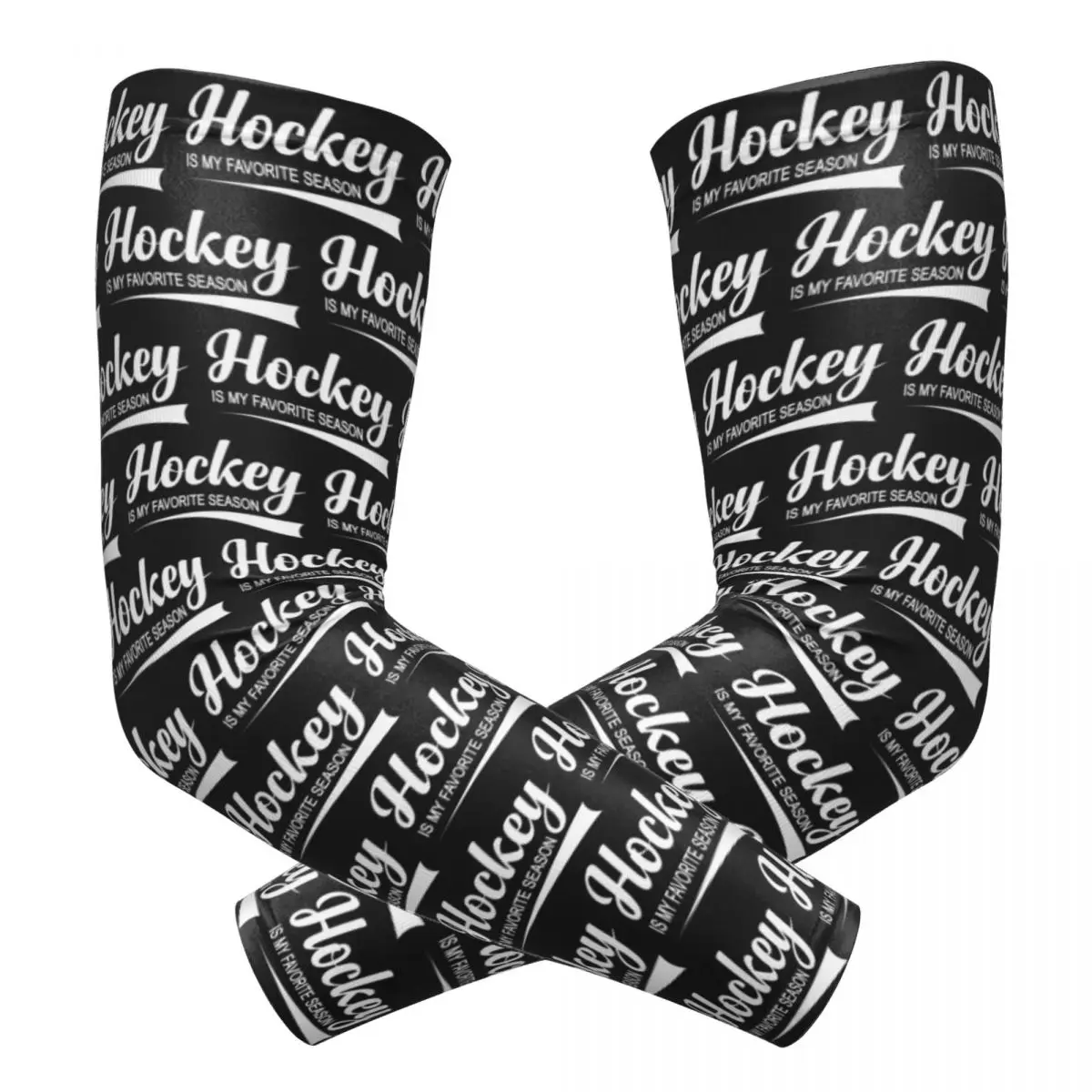 الهوكي هو موسمي المفضل هوكي الجليد الهدايا الهوكي هو الحياة في الهواء الطلق أكمام أذرع تبريد الشمس الأشعة فوق البنفسجية غطاء للحماية الدراجات أكمام الوشم #1