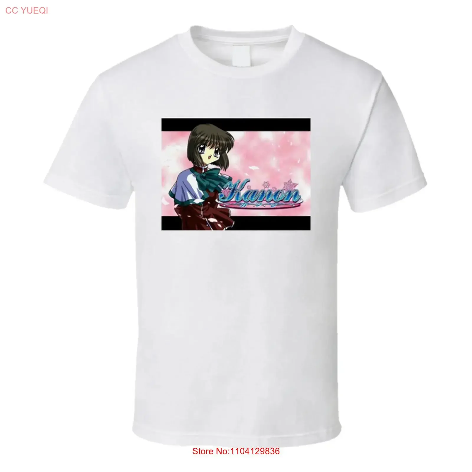 Kanon Anime T Shirt vintage Washed fashion Soft Stretched designer clothes streetwear Slightly Unisex Top For Everyday Wear
