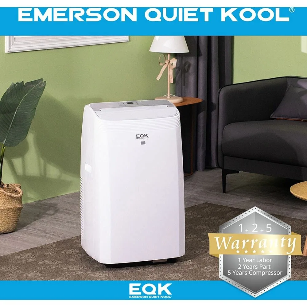 Emerson silent Kool 14000 BTU ASHRAE/10000 BTU DOE 115V портативный кондиционер с обогревателем, осушителем и дистанционным управлением,