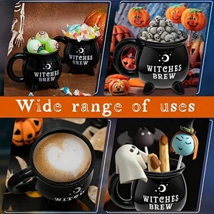 Mũ cà phê gốm cho phù thủy trang trí phù thủy quà tặng phù thủy Caldeirão de Bia, Cà phê, 12 oz, 1pc 8 Cup Halloween bán hàng chính - №4