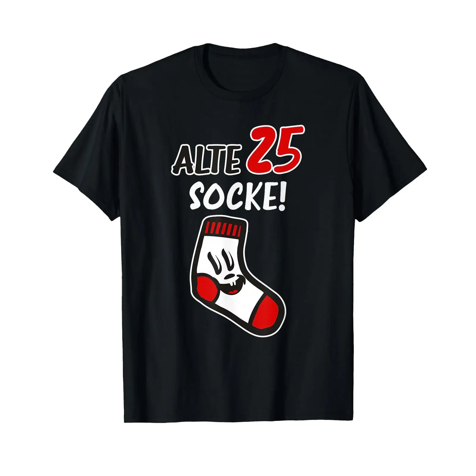 Old Socke 25 Years Birthday Sack Box T Shirt black vintage Washed Slightly graphic Top For Everyday Wear Soft designer clothes