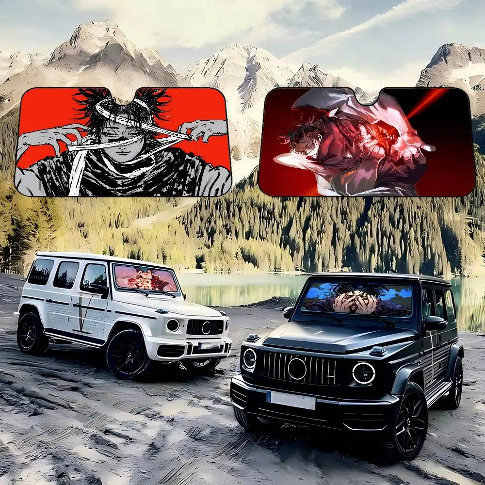 

Jujutsu Kaisen Choso Yuji мультяшная оконная фольга с подогревом лобового стекла солнцезащитный козырек автомобиля переднее окно козырек автомобиля солнечные защитные инструменты новые