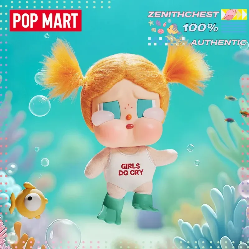 สินค้าพร้อมส่ง POP MART Crybaby Vacation Mode On Series ตุ๊กตาไวนิลแบบกล่องสุ่ม จี้ห้อยพวงกุญแจสุดน่ารัก ฟิกเกอร์สำหรับตกแต่งบ้านและออฟฟิศ