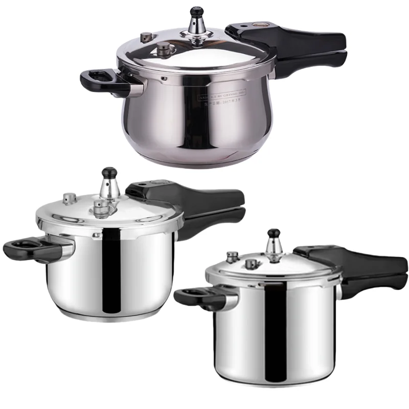 

304 Stainless Steel High Pressure Cooker for Home Commercial Use Explosion Proof Large Capacity Gas Induction Cooker Universal