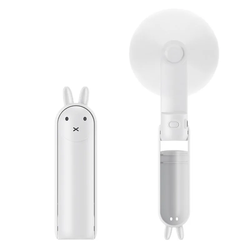 Kawaii Miffy Foldable Handheld Fan USB Charging Large Wind Outdoor Camping Quiet Small Minimalist Portable Fan - view 5