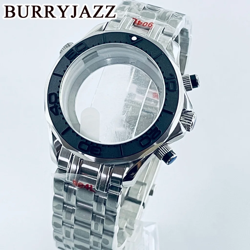 

Корпус часов Seamaster 300, 41 мм, подходит для VK63 VK64, многофункциональный кварцевый хронограф, серебристый корпус часов, сапфировое стекло