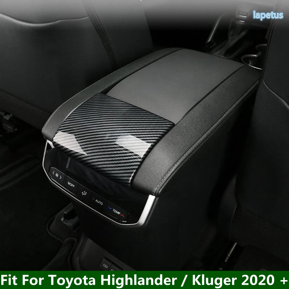 

ABS Carbon Fiber Armrest Box Switch Decoration Panel Cover Trim Fit For Toyota Highlander / Kluger 2020 - 2025 Car Accessories