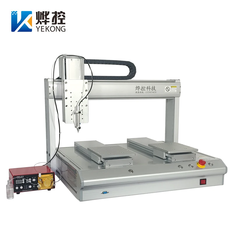 Yekong 5331 Glue Dispenser Double Table Low Viscosity Super Glue Dispensing Machine