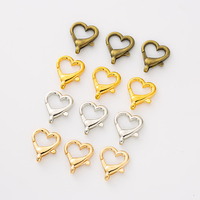 10pcs 22x26mmHeart Lobster Clasp Hook for DIY Keychain Jewelry Key Ring Craft Making Supplies Accessories Findings Material