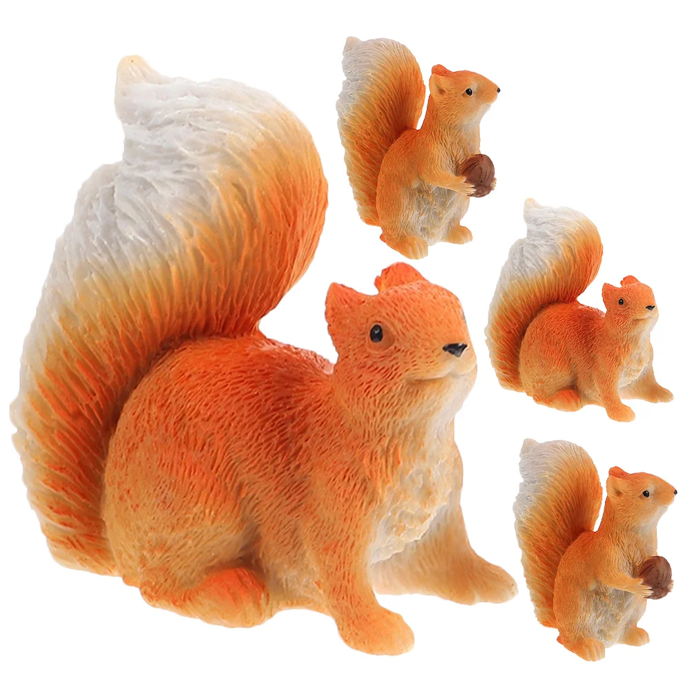 Mikrolandschaftsdekoration Pflanzenzubehör Miniaturfiguren Eichhörnchen Harz Tier