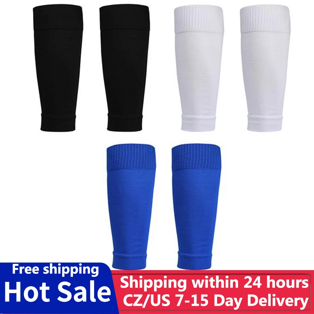 1 Pair Hight Elasticity Football Shin Guards Adults Kids Sports Leg Cover Soccer Pads Protection Gear Calf Compression Stockings