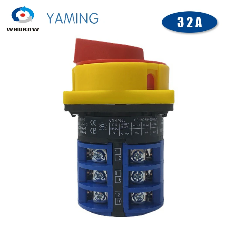 LW26GS-32/3 YMW26GS-32A 690V Manufacturer Pad Lock Power Cut Off Motorized Rotary Cam Switch Electrical Changeover Selector