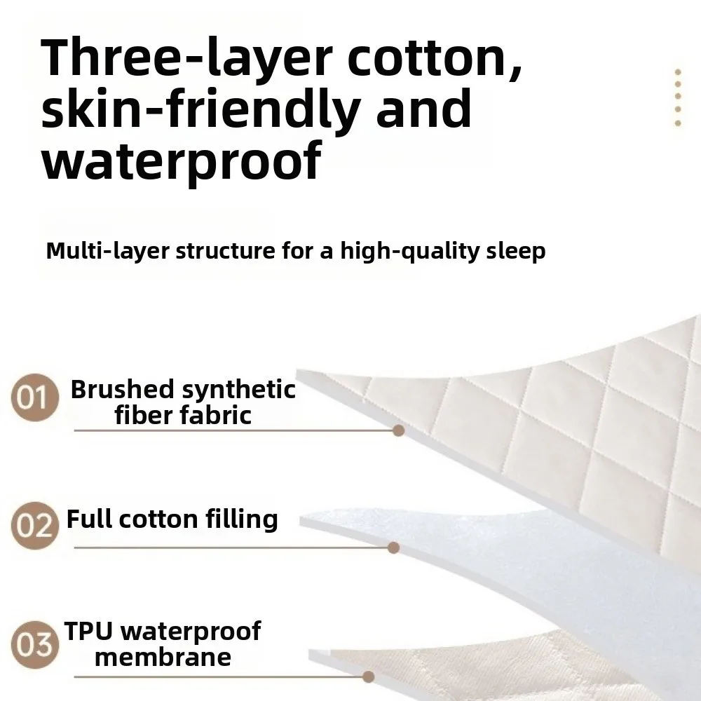 Northern Style Waterproof Pillowcase Anti Stain Machine Washable Pillow Cover Solid Color Breathable Pillow Protector