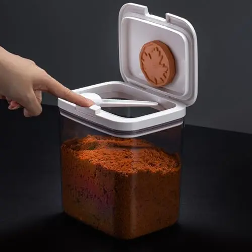 

Герметичный контейнер для коричневого сахара LivLab 2 Qt с ложкой — сохраняет сахар мягким, отлично подходит для хранения на кухонной кухне или в кладовой.