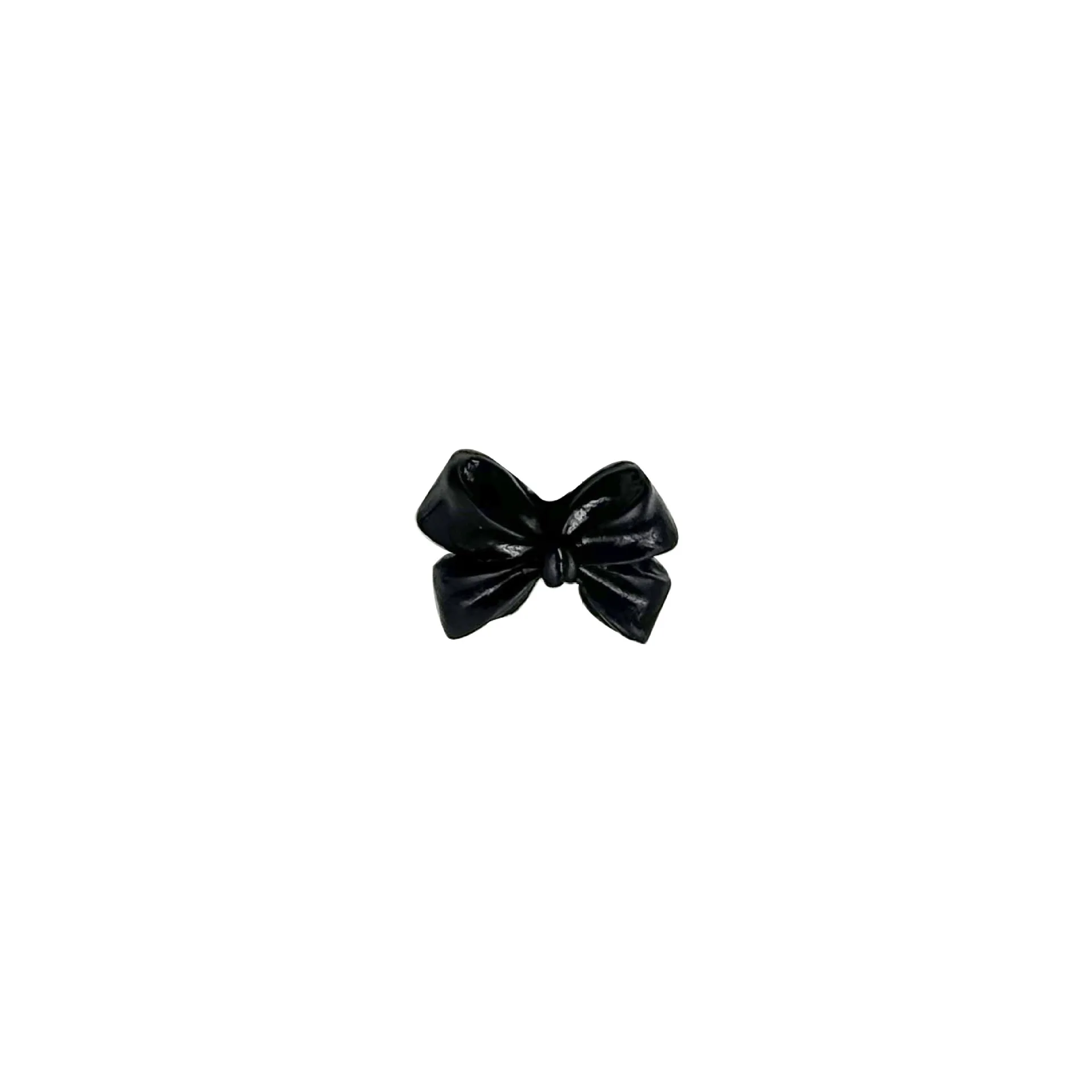 Classic Black White Nail Art Accessories Bow Rice White Bow Tie Nails 3D Decorations Diamond Nail Resin Charms DIY Manicure Tool