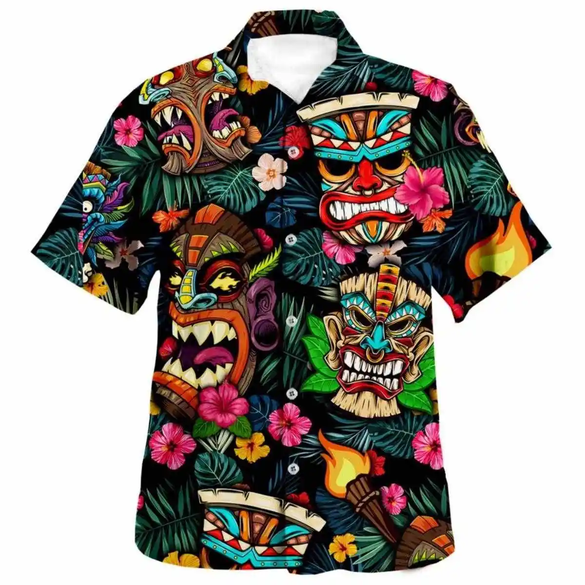 قميص رجالي مطبوع بأكمام طويلة غير رسمي مريح ومسامي من القطن للحماية من الشمس بنمط متدرج ونمط شبابي #4