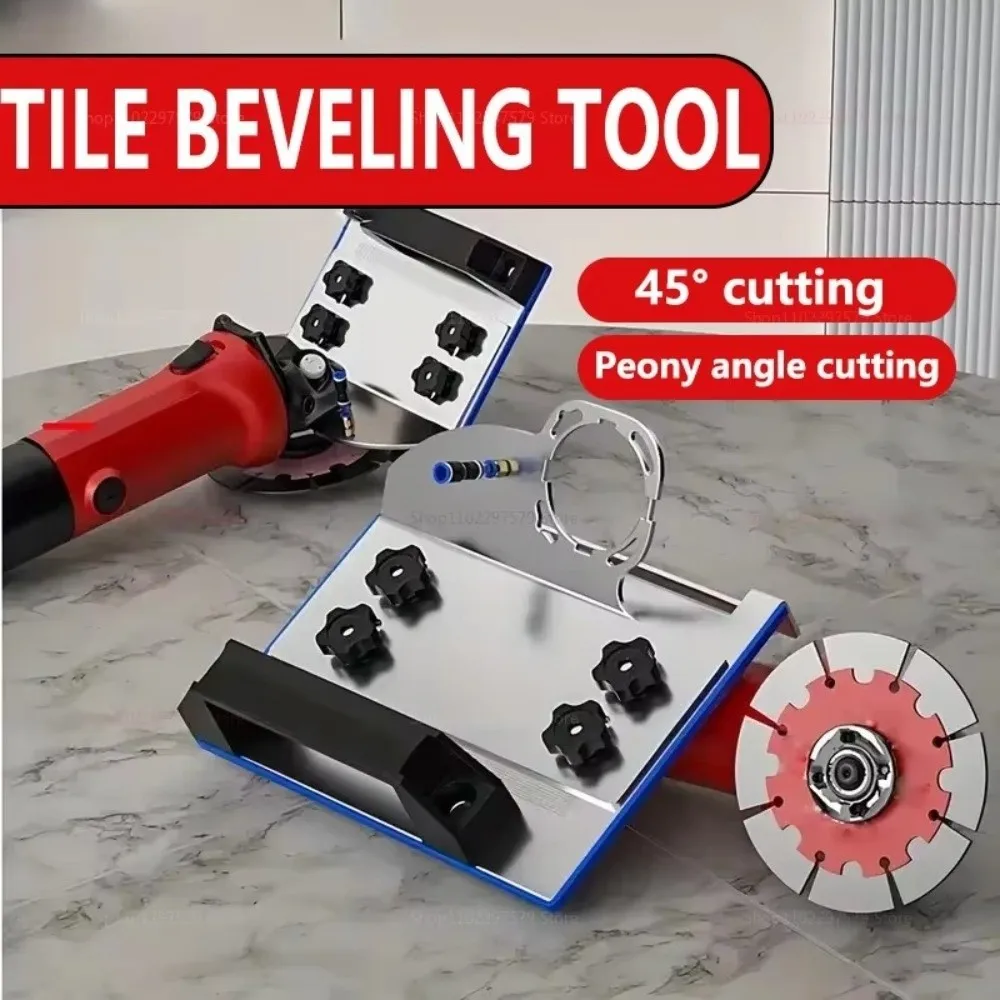 Portable Angle Grinder Stand Stainless Steel Adjustable Tile Chamfering Tool 45 Degree Chamfering Stand Bracket Woodworking