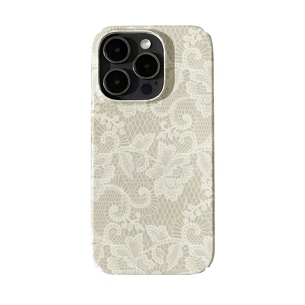 Personalisierte Spitzen-Handyhülle für iPhone 17 16 15 14 13 12 11 Air Pro Max X XS XR XSMax 7 8 Plus Glänzende Folie Harte PC-Abdeckung – Detail 5