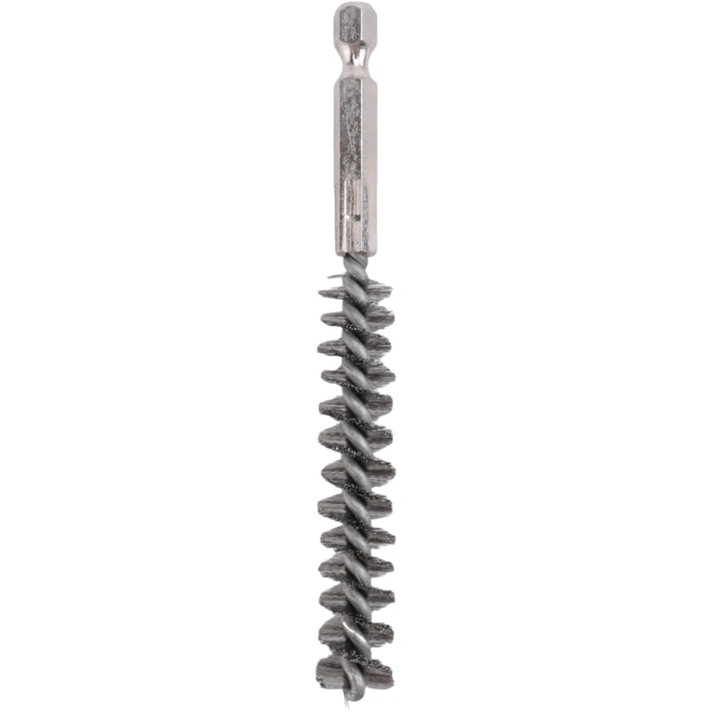 Stainless Steel Hole Brush Bristle Wire Brush Wire Brush Hex For Drill Cleaning (5 Pieces)