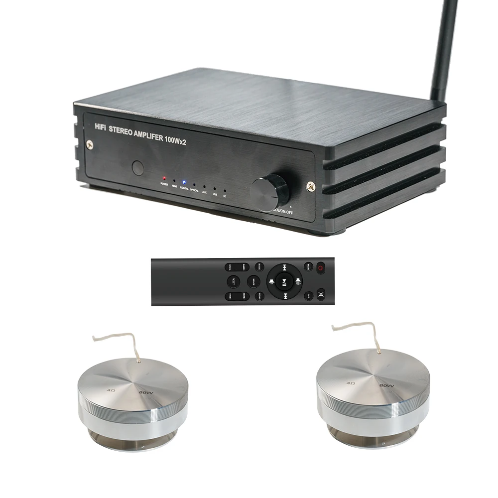 

Samtronic Vibration Speaker Woofer100W Super Bass Shaker Kit with Hi-fi Digital Amplifier with Vibration Speaker