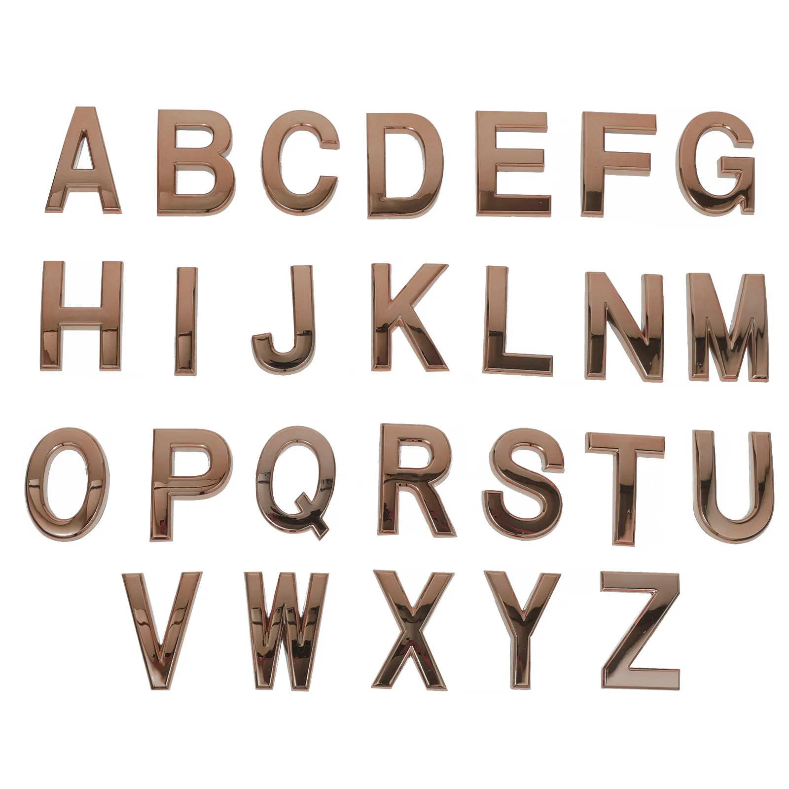 26Pcs Modern Adhesive Sleek Elegant 3D Floating Door Mailbox Address Letter Decals for Wood Surfaces